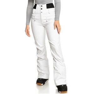 XS white stretch Roxy high rise snowboard ski pants dryflight technology